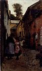 Stanhope Alexander Forbes A Street in Newlyn painting